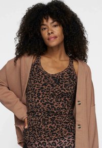 10DAYS WRAPPER LEOPARD - Top - dark fudge