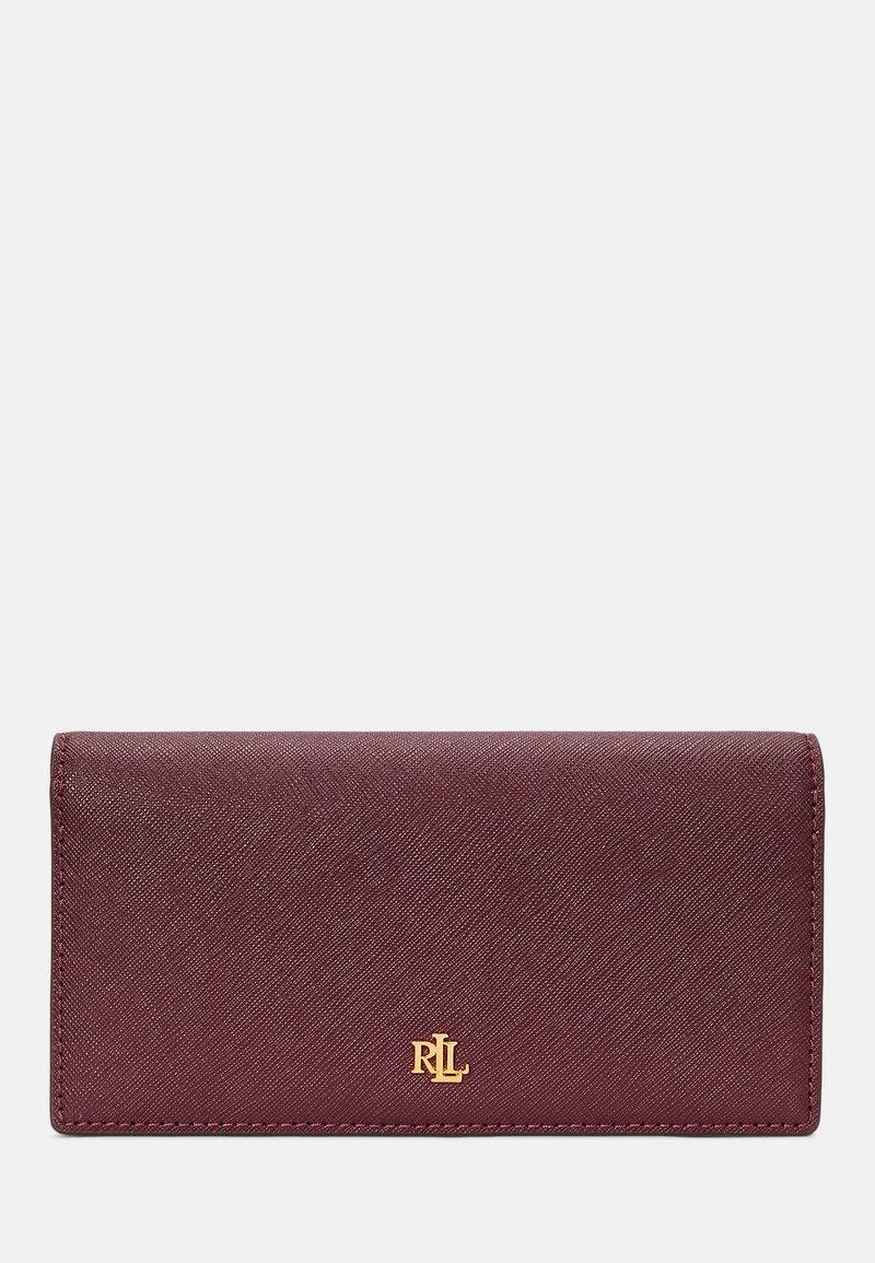 Lauren Ralph Lauren CROSSHATCH LEATHER SLIM WALLET - Portafoglio - pinot noir