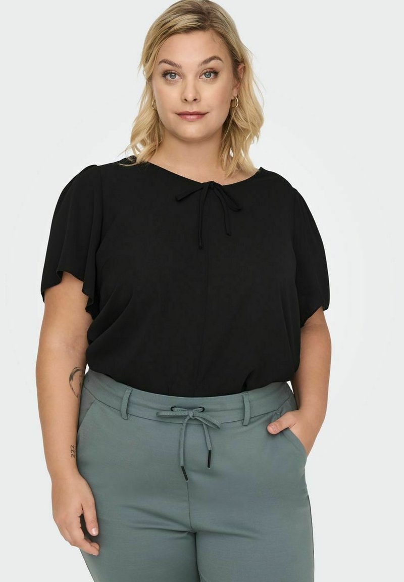 Only Carmakoma Time basic t-shirt sort bomuld main image 1