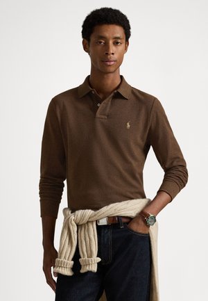CUSTOM SLIM FIT MESH POLO SHIRT - Πόλο - nutmeg brown heather