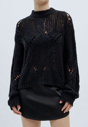 Strickpullover - black