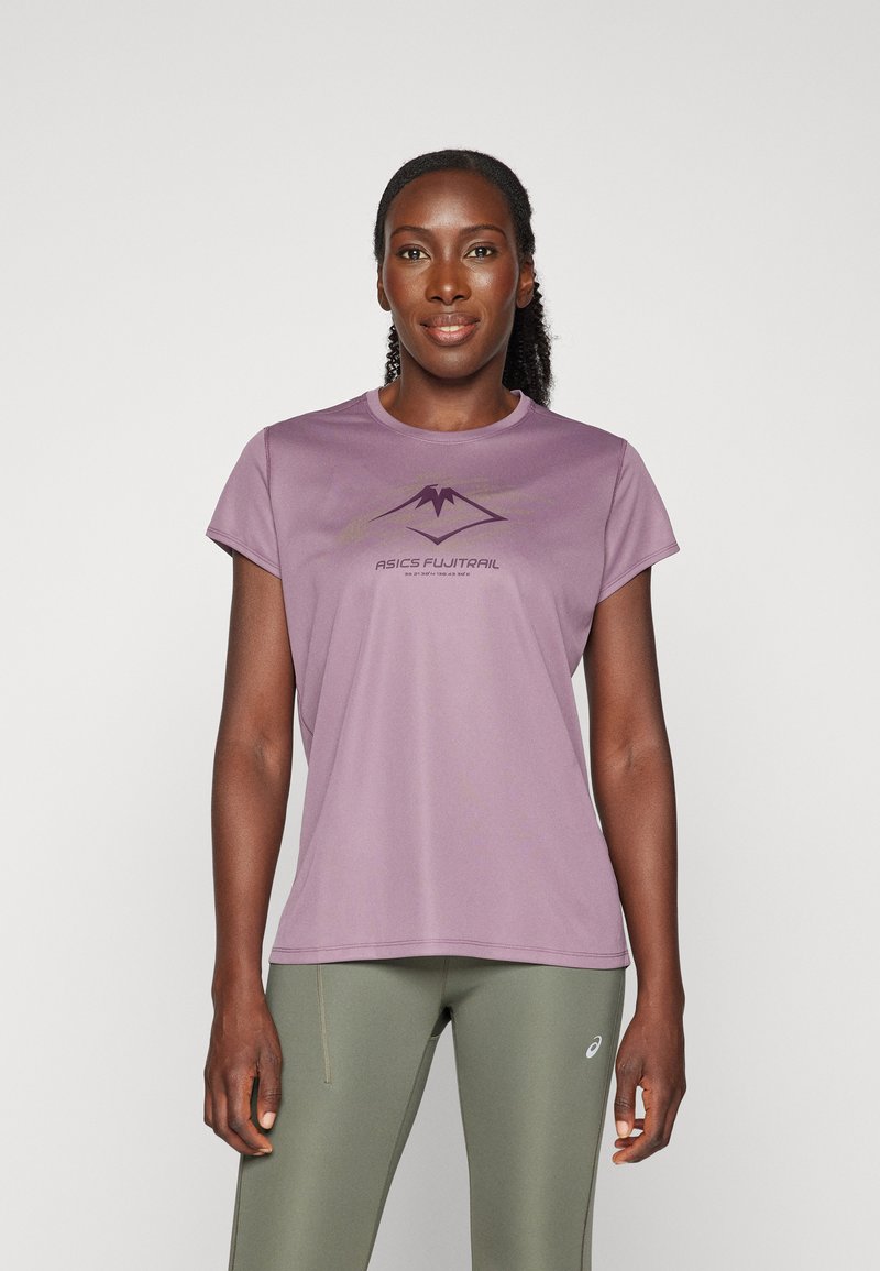 ASICS FUJITRAIL LOGO TOP - T-Shirt print - dusty mauve