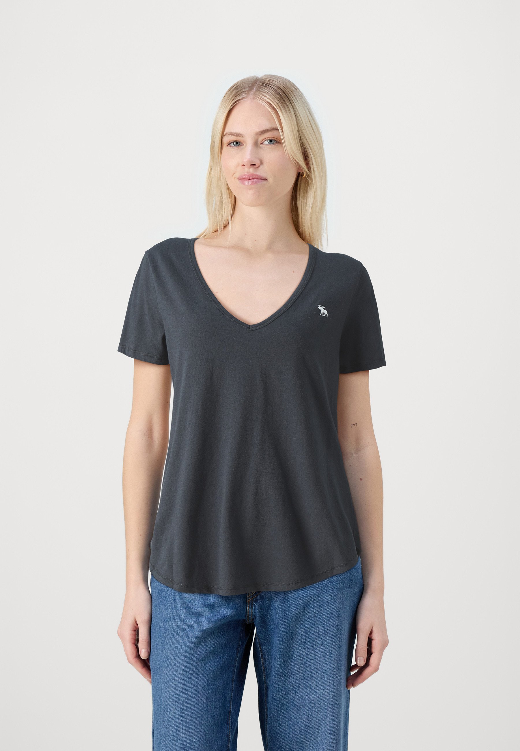 Abercrombie & Fitch ICON VNECK 3 PACK - T-Shirt basic