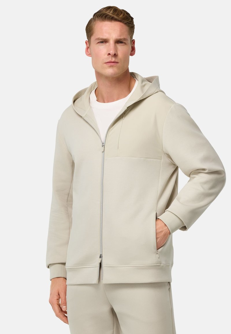 Boggi Milano - TECH FULL HOODIE IBLEND  - Zip-up sweatshirt - sand, Enlarge