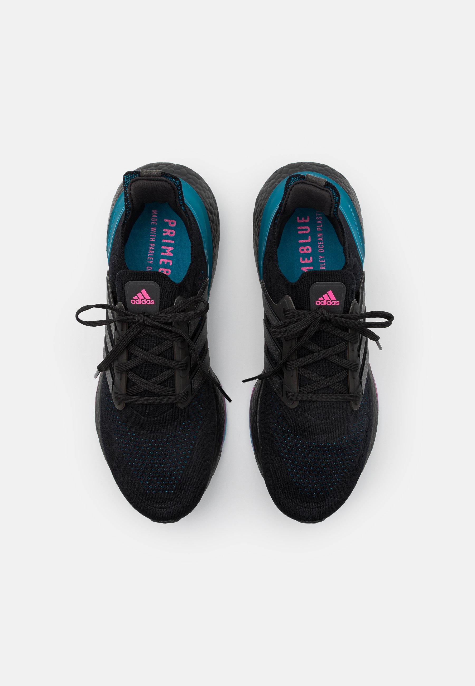 adidas Performance ULTRABOOST 21 - Hardloopschoenen neutraal - core  black/carboctive teal/Zwart - Zalando.nl