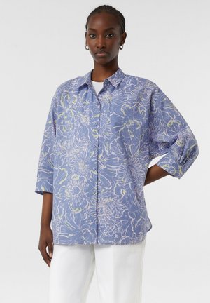 MIT ALL-OVER-PRINT UND 3/4-ÄRMELN - Hemdbluse - hellblau