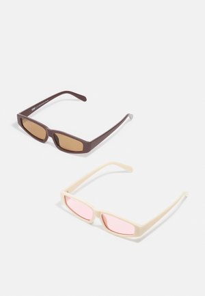 Urban Classics SUNGLASSES LEFKADA UNISEX 2 PACK - Lunettes de soleil - brown/offwhite/pink