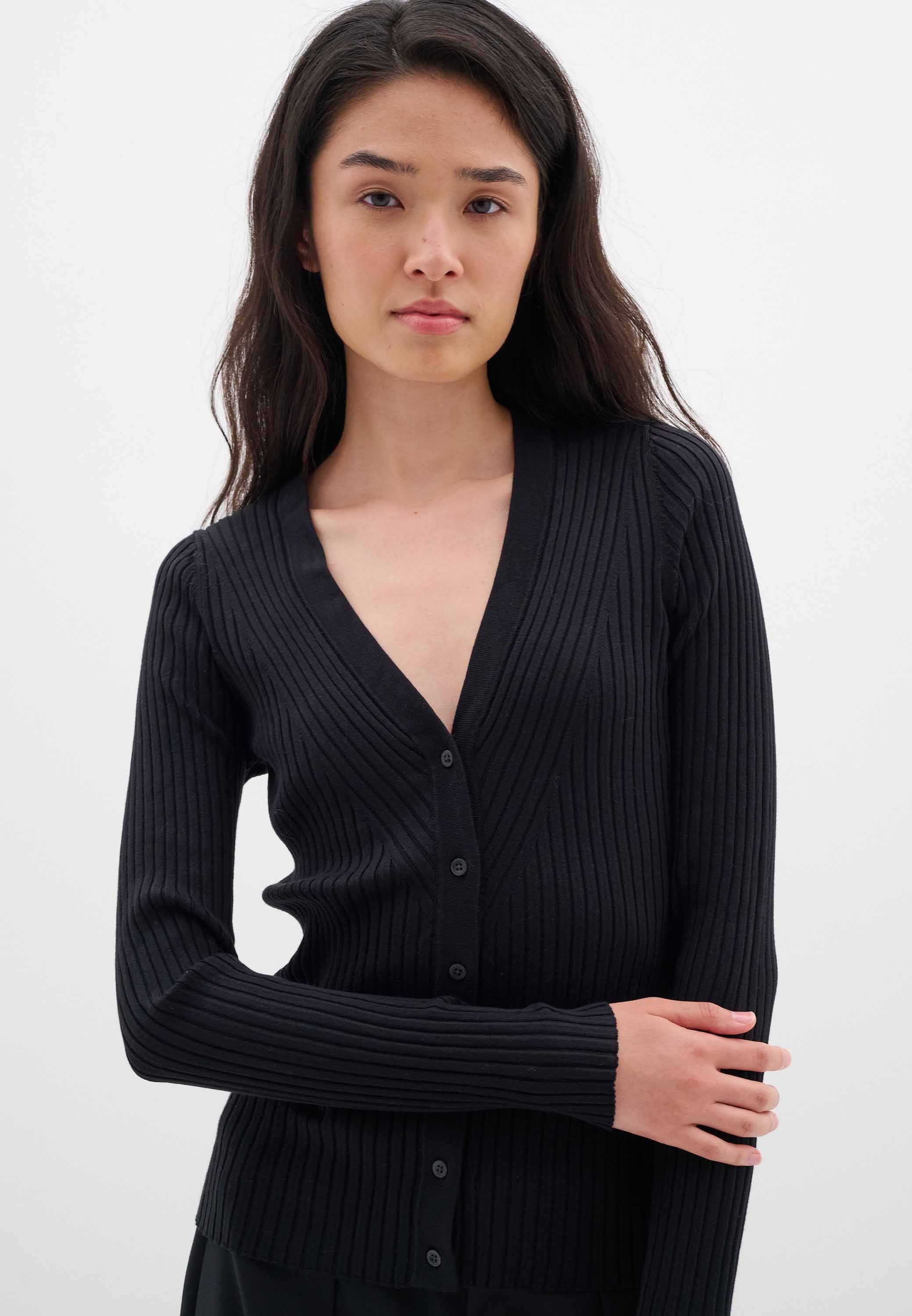 ETERKNITY Damen Strickjacke – V-Ausschnitt, Merinowolle, Nachhaltig & Slim Fit