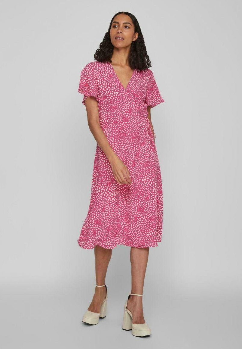 VILA Vilovie S/S Wrap Midi Dress - Noos dames Gekleed