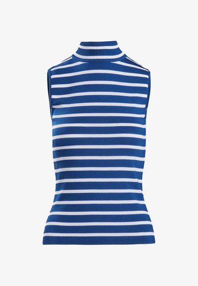 Luisa Spagnoli CALICO - Tops - blu medio bianco