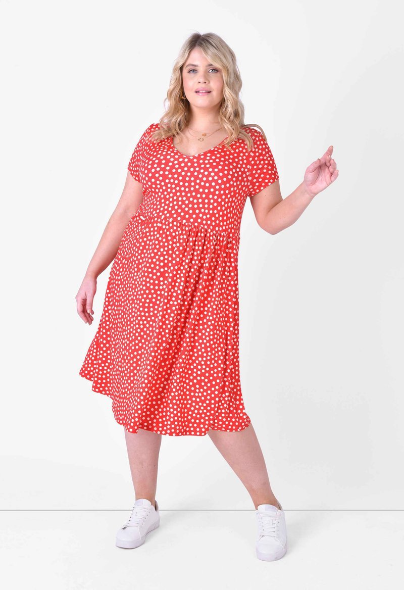 Damen Freizeitkleider | Live Unlimited London SPOT Freizeitkleid red/rot - DJ75034 Damen Freizeitkleider | Live Unlimited London SPOT Freizeitkleid red/rot - DJ75034