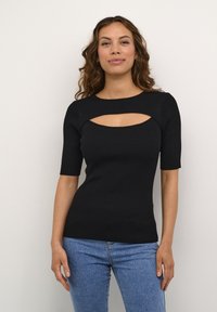 Kaffe AMALIE  - Apdrukāts T-krekls - black deep