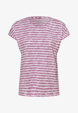 Print T-shirt - weiß pink