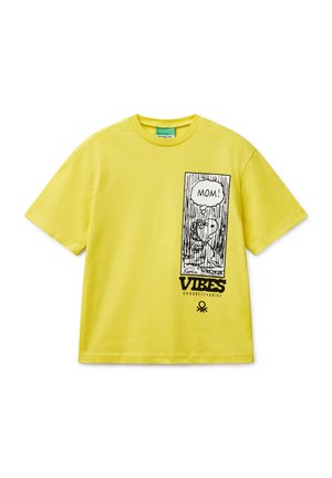SHORT SLEEVE SNOOPY PEANUTS - Print T-shirt - yellow