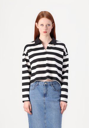 ONLMAY LIFE BOXY - Long sleeved top - black/cloud dancer
