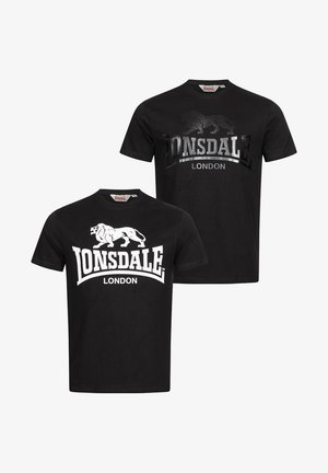 NORMALE PASSFORM TWO PACK KELSO - T-Shirt print - black black