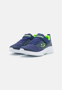 Skechers MICROSPEC - Sneakers - navy/lime/silver