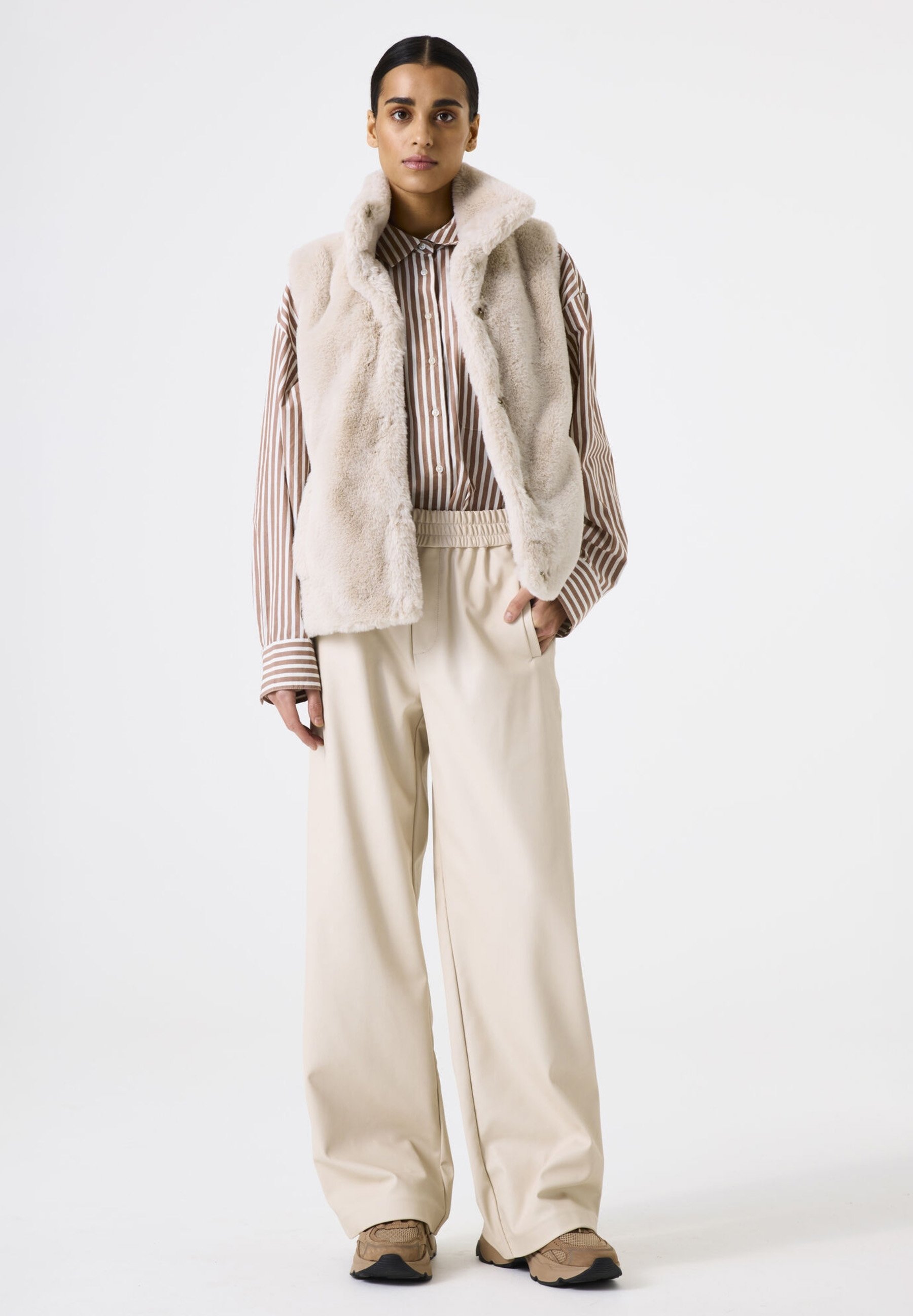 Garcia Waistcoat - soft ivory/beige - Zalando