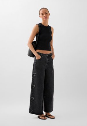 Flared jeans - dark grey