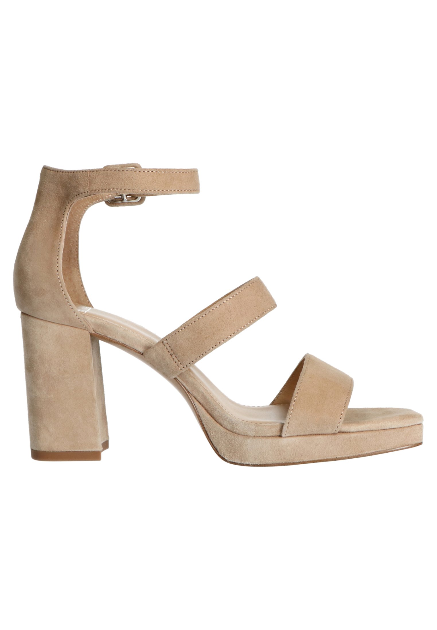 Manfield Sandalen met hoge hak - taupe - Zalando.be