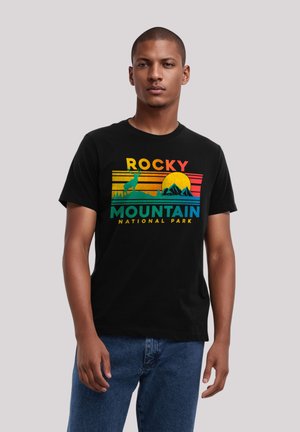 US NATIONAL PARKS ROCKY MOUNTAIN SUNSET - Print T-shirt - schwarz