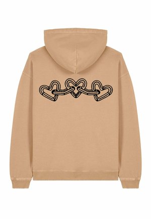 EMBROIDERY UNISEX VINTAGE - Hoodie - beige