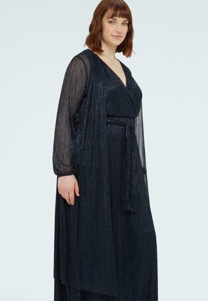 Fiorella Rubino CARDIGAN COPRISPALLE PLISSETTATO - Cardigan - blu