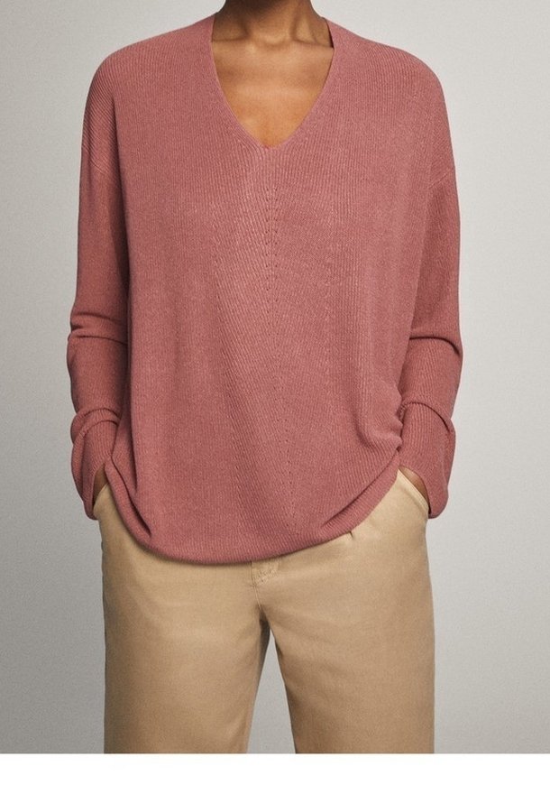 Massimo Dutti Strickpullover - neon pink