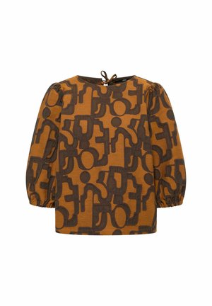 LANIUS, JACQUARD BLUSE - Blouse - copper   chocolate