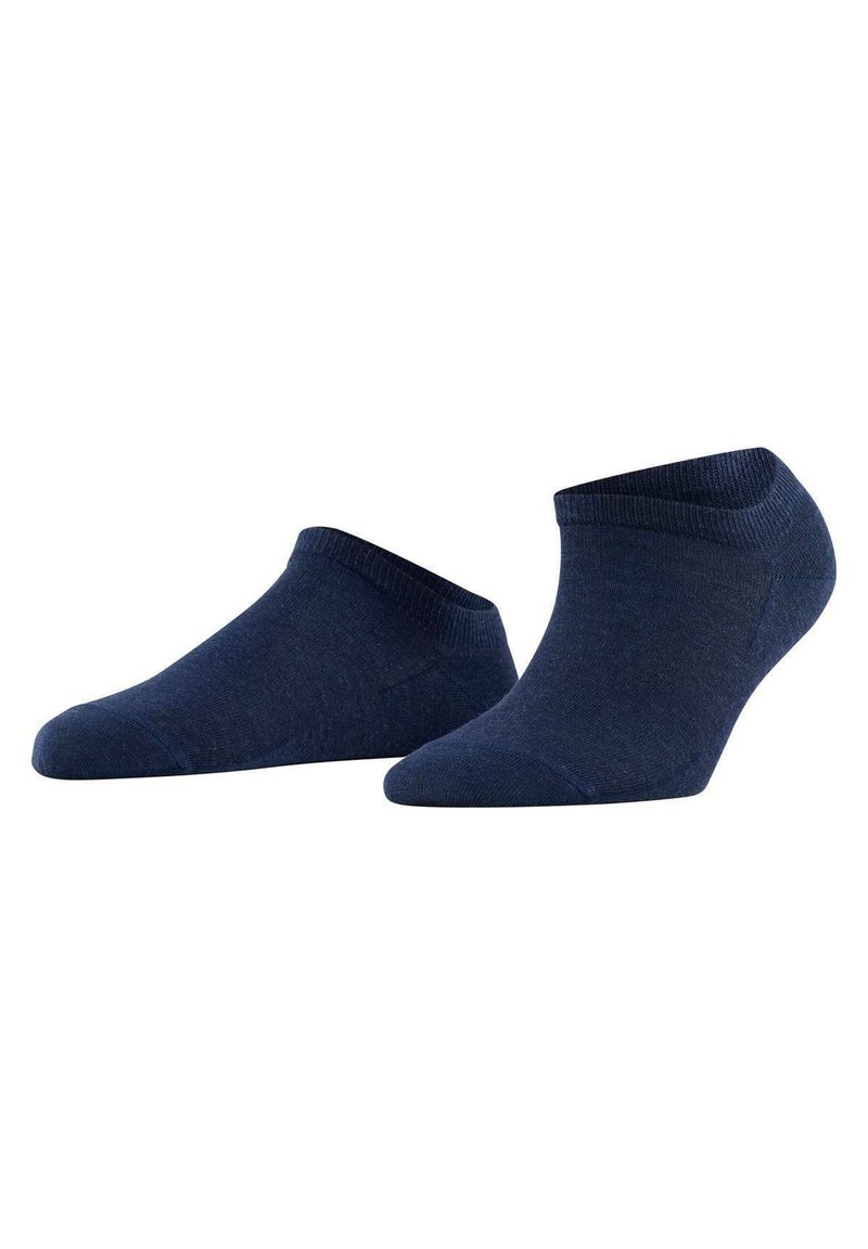 Marineblaue Knöchelsocken mit glatter Textur, elastischem Bündchen und nahtlosem Zehendesign. Hergestellt aus weichem, atmungsaktivem Material für zusätzlichen Komfort.