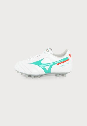 Mizuno MORELIA II PRO UNISEX - Kopačky na pevný povrch - white/arcadia/lava orange