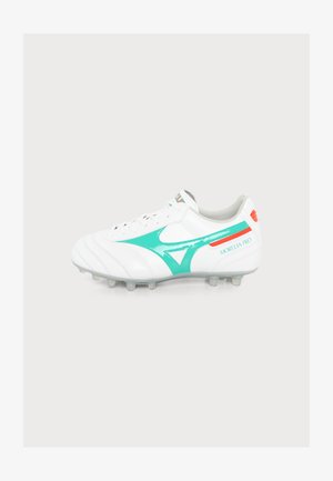 Mizuno, MORELIA II PRO UNISEX - Botines de fútbol para terreno firme - white/arcadia/lava orange