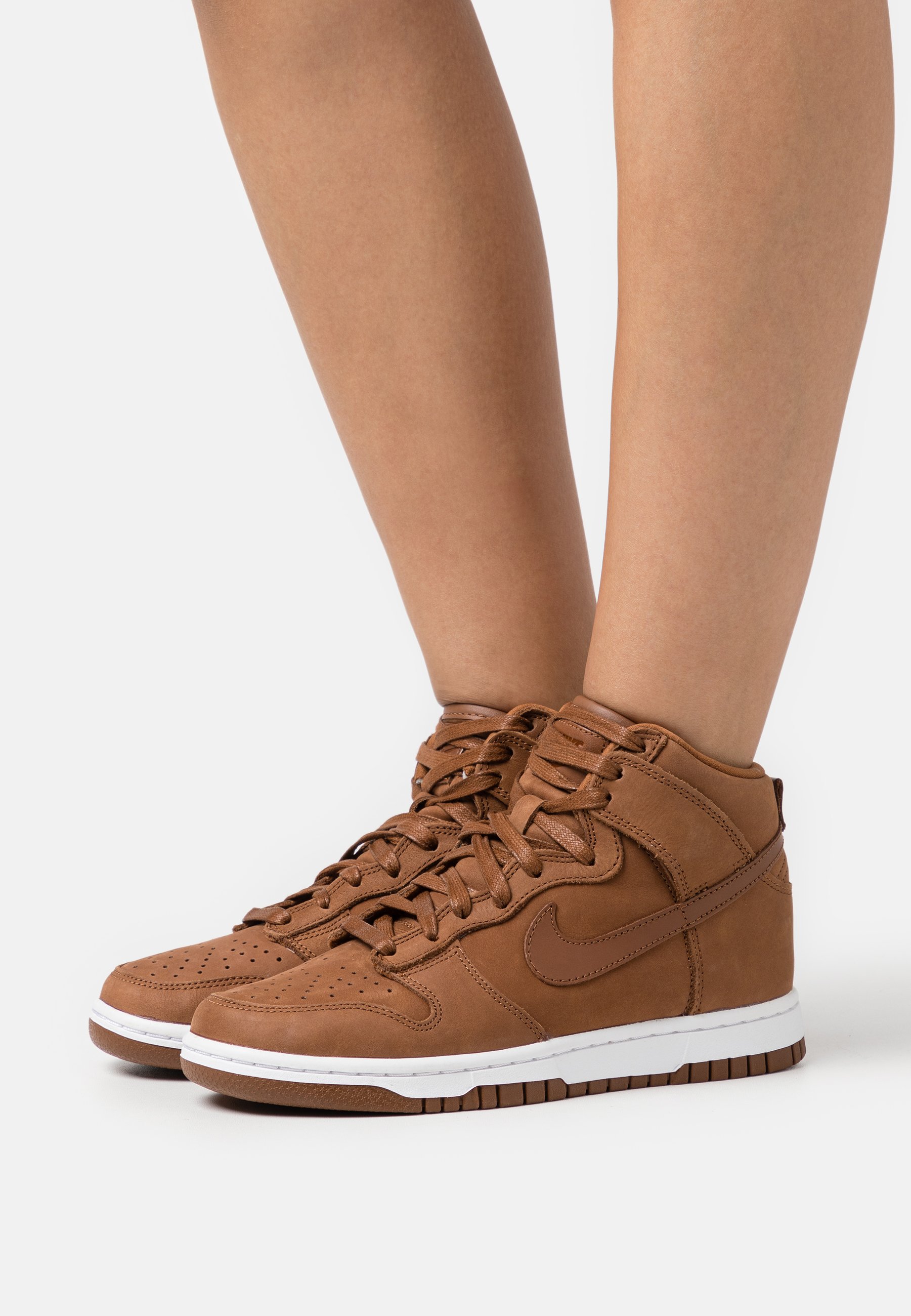 Nike DUNK - Sneakers high - pecan/white/brun - Zalando.dk