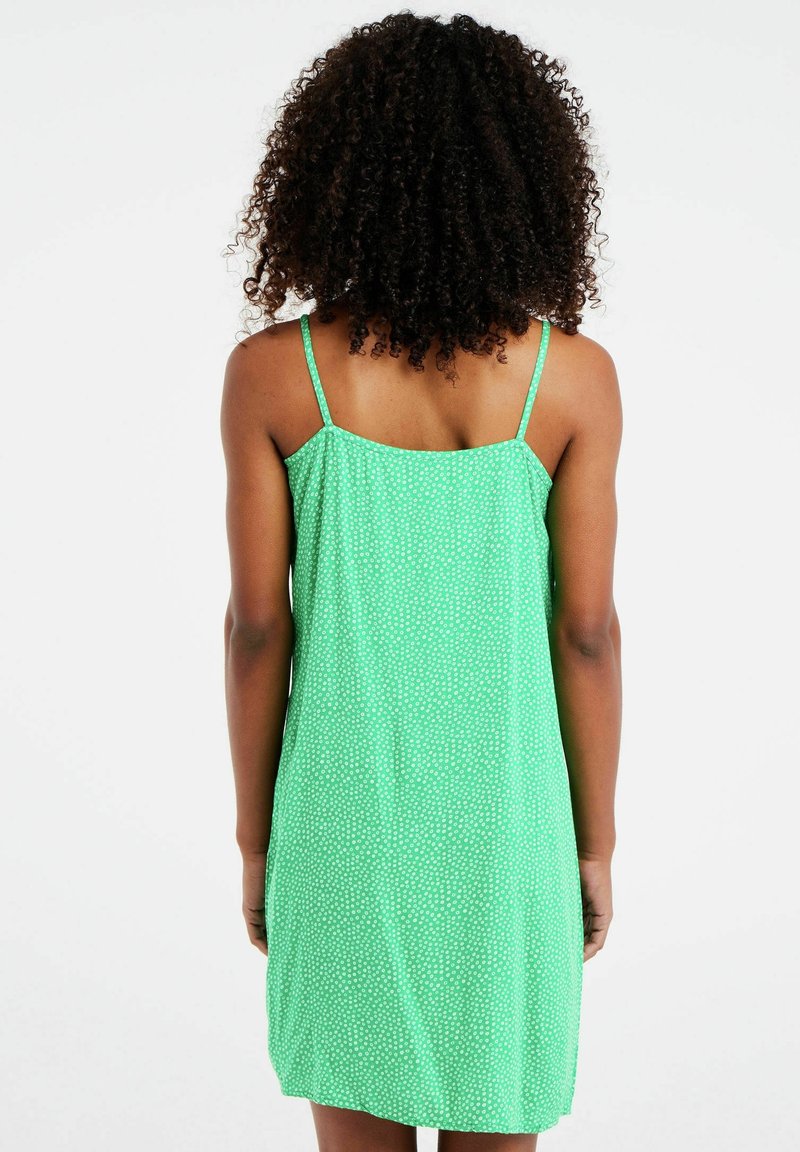 green emerald velvet dress Green Polka Dot Strappy Tailored Dress