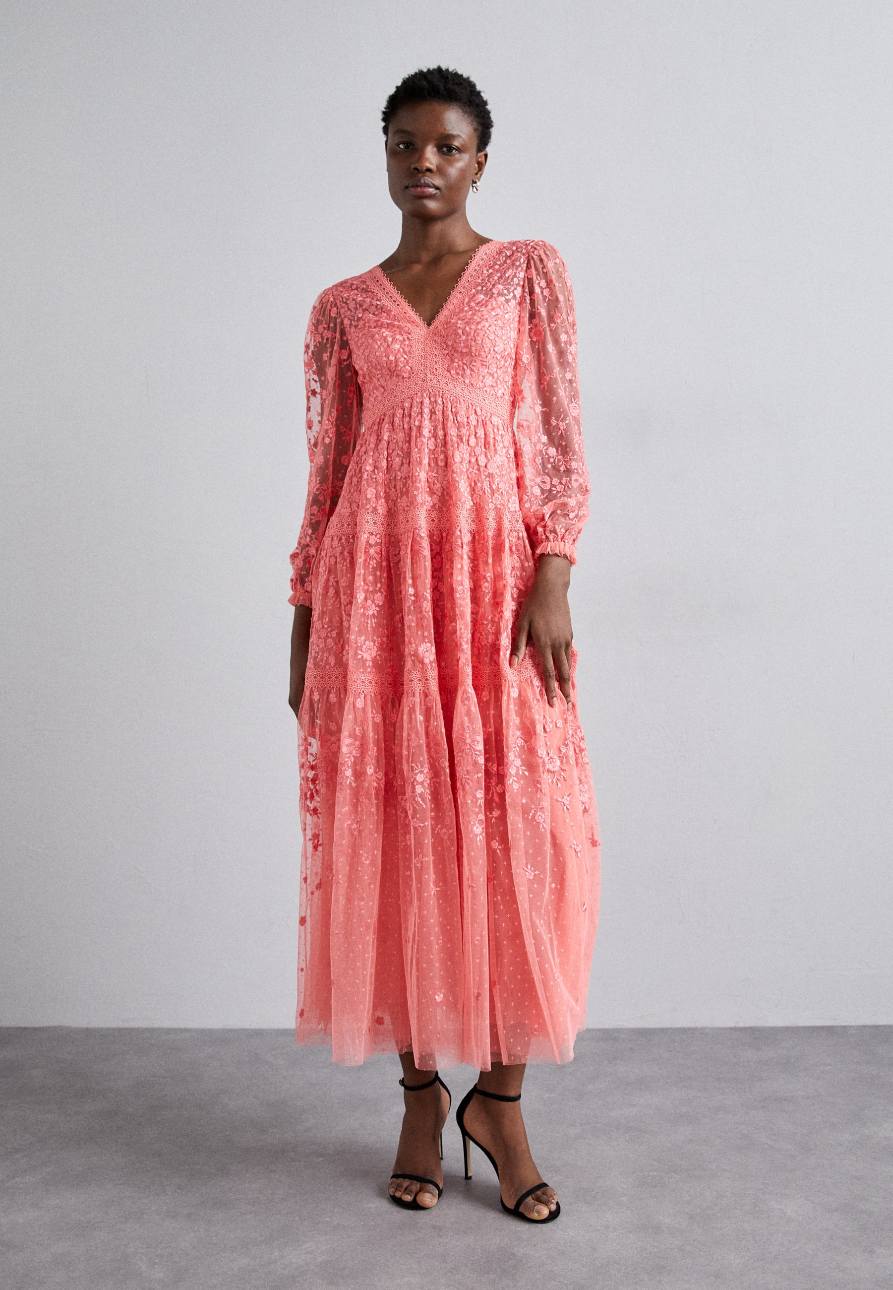 Needle And Thread Embroidered Dress Needle Thread CELESTIA RIBBON ANKLE GOWN  Cocktail Dress Party Dress Pink