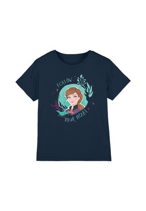 FROZEN FOLLOW YOUR HEART WITH ANNA - T-Shirt print - dark blue