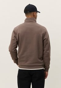 Les Deux CORE CONTRAST HALF ZIP - Φούτερ - mountain grey brown