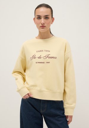 CREW-NECK IN WITH LETTERING - Sweater - light yellow