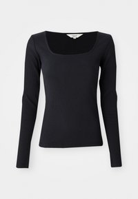 SQUARE NECK - Longsleeve - black