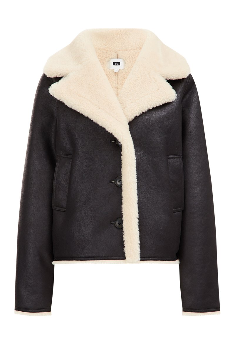 WE Fashion Imitatieleren jas zwart WE Fashion Imitatieleren jas zwart