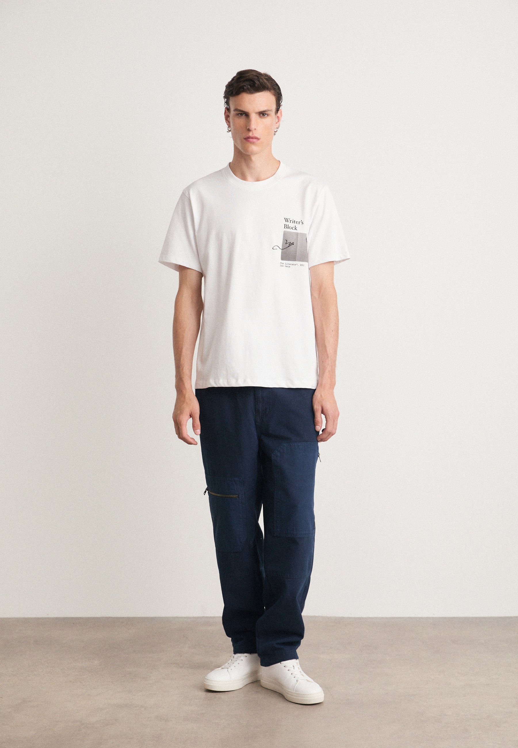 共用[Thevinylhouse]Newspaper T-Shirt (2color) Les Deux NEWSPAPER - Print T-shirt - white - Zalando
