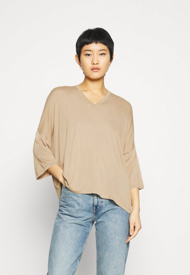 V NECK - Strickpullover - beige