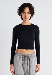 Hollister Co. SEAMLESS CREW  - Majica z dolgimi rokavi - casual black