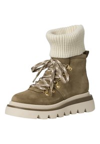 Tamaris Wedge Ankle Boots - olive