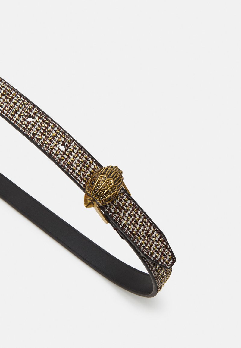 Kurt Geiger Gold Metalic Black Leather Rhinestone Eagle Belt size Large NEW! Kurt Geiger | Accessories | Kurt Geiger Belt Metallic Gold  main image 3