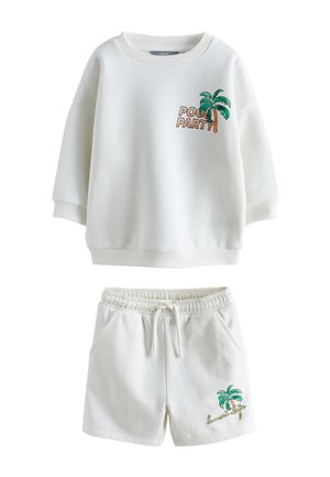 Next CREW NECK SET - Survêtement - ecru white