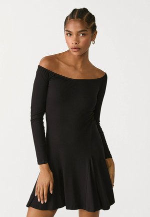 SHORT GODET  - Džersejové šaty - black