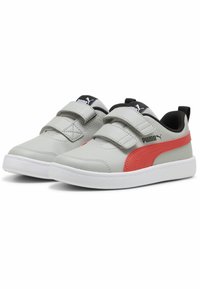 Puma COURTFLEX V2  - Scarpe da allenamento - cool light gray active red