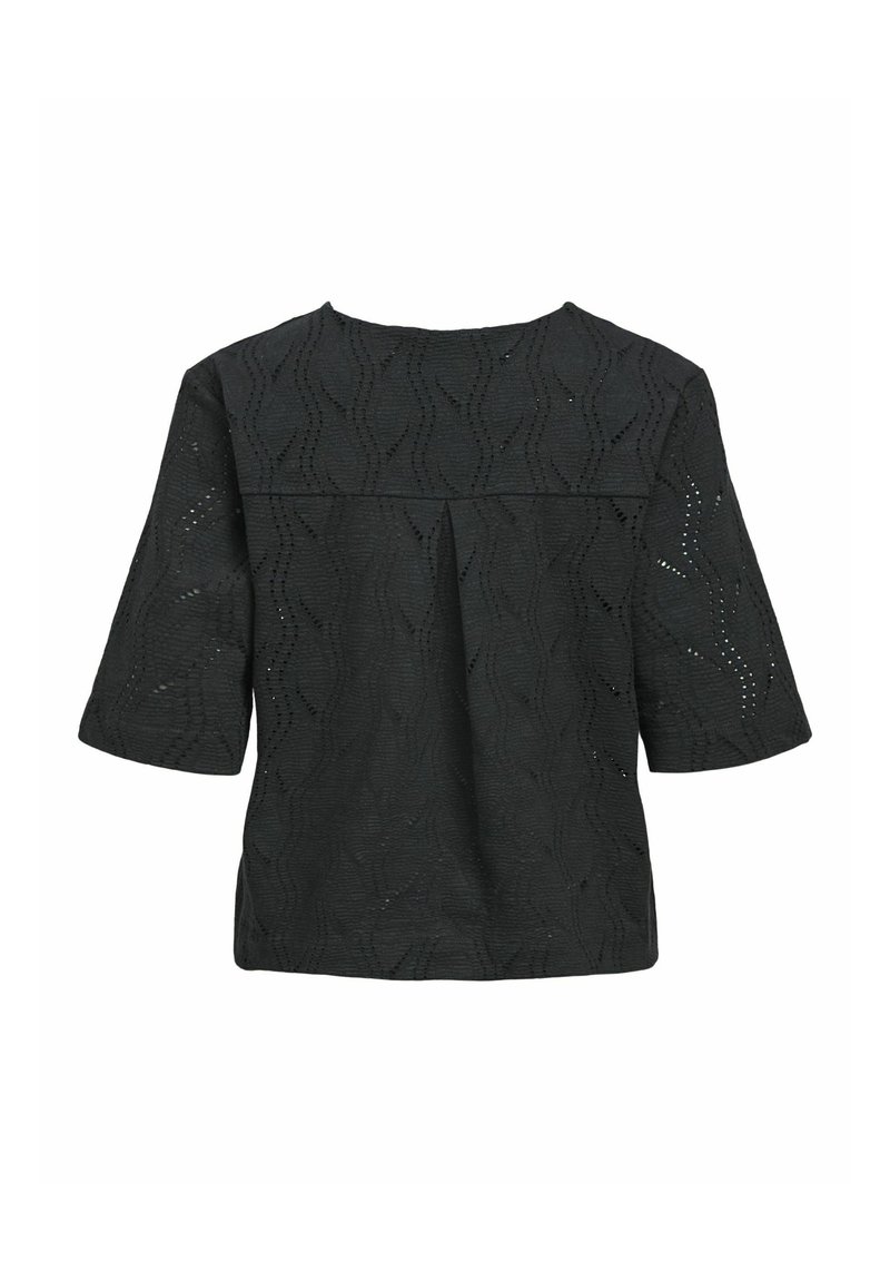 Object OBJAVA O-NECK NOOS - Blouse - black - Zalando.co.uk
