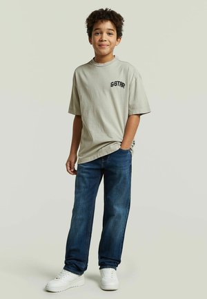 G-STAR, BOYS TEE COLL TOP - T-shirt imprimé - grey alloy